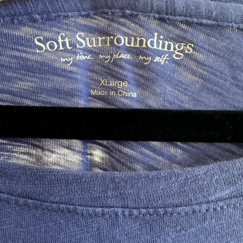 Soft Surroundings Purple Long Sleeve Blouse - Picture 3 of 4